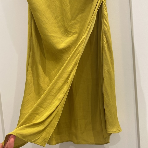 Chartreuse cowl neck slip dress - Picture 2 of 5
